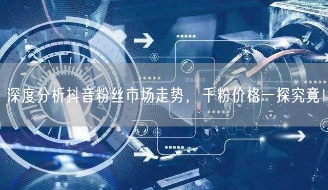 深度分析抖音粉丝市场走势，千粉价格一探究竟！