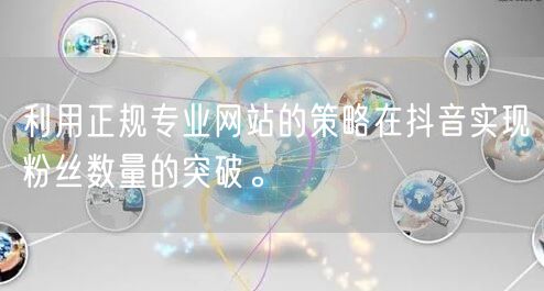 利用正规专业网站的策略在抖音实现粉丝数量的突破。