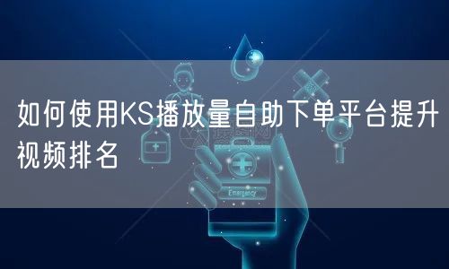 如何使用KS播放量自助下单平台提升视频排名