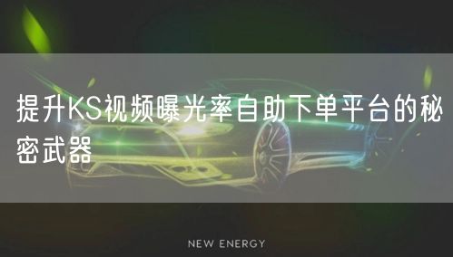提升KS视频曝光率自助下单平台的秘密武器
