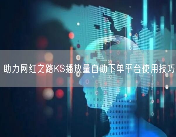 助力网红之路KS播放量自助下单平台使用技巧
