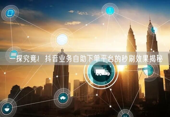 一探究竟！抖音业务自助下单平台的秒刷效果揭秘