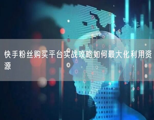 快手粉丝购买平台实战攻略如何最大化利用资源