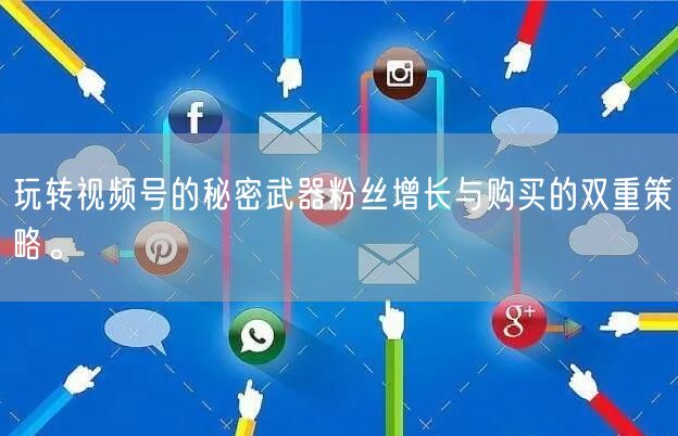 玩转视频号的秘密武器粉丝增长与购买的双重策略。
