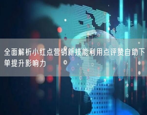 全面解析小红点营销新技能利用点评赞自助下单提升影响力