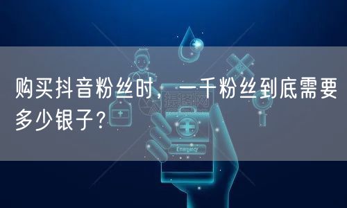购买抖音粉丝时，一千粉丝到底需要多少银子？