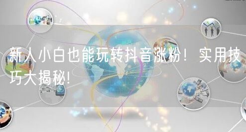 新人小白也能玩转抖音涨粉！实用技巧大揭秘!